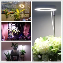 Timer LED Growing Light Full Spectrum Vegetables Indoor Plants USB Ring Phytolamp Halo Light Dimmable Sunlight for Succulent