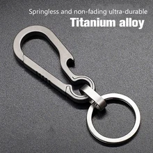 Titanium Alloy Carabiner Multi-function Keychain Outdoor Waist Hanging Chain Ring Buckle Beer Bottle Opener EDC Tool 