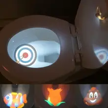 Toilet Night Light Motion-activated Sensor Bathroom Projector Target Projection Light Cartoon Children's Toilet Training Light