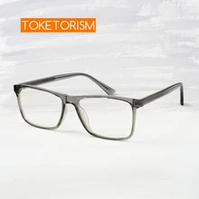 Toketorism Rectangle Vintage Blue Light Blocking Glasses for Men Women Quality Optical Frame