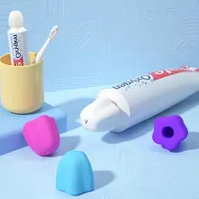 Toothpaste Squeezer Self Closing Silicone Toothpaste Cap Bathroom Toothpaste Dispenser Hangable Multi Function Toothpaste Roller
