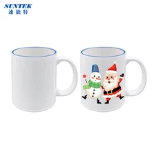Top-ranking Products 11oz Sublimation Coffee Tea Travel Blank Handle And Rim Color Mug