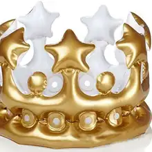Toy Inflatable Children 's Headdress Dress Up Toys Inflatable Crown Hat Birthday Party Annual Decorations Props Pvc 2021