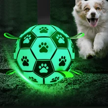 Toys Balls Durable Dog IQ Puzzle Chew Toys For Puppy Small Large Dog Teeth Interactive Dog Soccer Toy Ball Luminous Dog Football