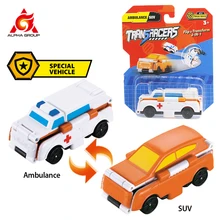 Transracers 2-in-1 1pcs Flip Cars Transforming Special Vehicle Mini Transformed Into Two Types Kid Action Figures Toy Gift