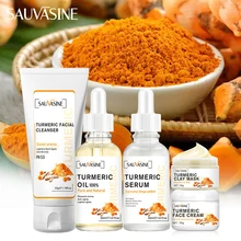 Turmeric Face Cream Anti-Aging Lighten Dark Spots Remove Acne Whiten Moisturize Skin Turmeric Face Skin Care Set