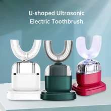 U Shaped Ultrasonic Tooth Brush Sonic Electric Toothbrush 360 Degrees Intelligent Clean 4 Modes USB Charging Tooth Whitening