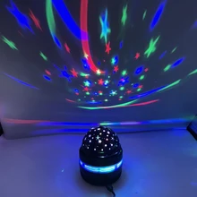 USB Children Bedroom Projection Star Night Light Toys Rotating Night Light Disco DJ Stage Party Decor Lamp Colorful Club Light