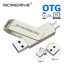 USB Flash Drive 3 IN 1 USB3.0 & Type C OTG Pen Drive 32GB 64GB 128GB 256GB 512GB High Speed USB Stick Pendrives