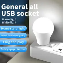 USB NightLight LED Lamp Mini Power Bank Computer Rechargeable Light Eye Protection Reading Light Table Desk Book Lights