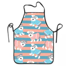 Unisex Miniature Schnauzer Dog Kitchen Chef Cooking Baking Apron Women Men Puppy Tablier Cuisine for Painting