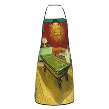 Unisex The Night Cafe Kitchen Chef Cooking Baking Apron Men Women Vincent Van Gogh Painting Tablier Cuisine for Gardening