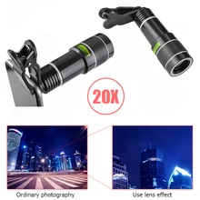 Universal 20X Zoom Telephoto Lens External Mobile Phone Camera Lens with Clip for Viewing Travel  Mini Telescope Telescopio
