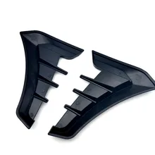 Universal 3D Glossy Black Car Side Wing Air Flow Fender Grill Intake Vent Trim Sticker