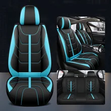 Universal Car Seat Covers New Napa Leather Five-seat Cars Cushions Protection Covers Four Season Front/Rear Car Seat Cushion