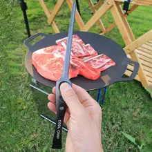 Useful Food Tong Black Barbecue Tong Thicken Filter Out Residual Oil Useful Durable Steak Clip