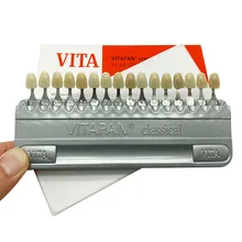 VITA 16-Color Tooth Colorimetric PlateTooth color comparison Durable Porcelain Teeth Teeth Shadow Guide Board Tool for Dentist