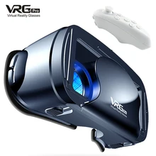VRG Pro Blu-ray 3D VR Headset with Controller Wide-angle Virtual Reality Glasses for 5-7 inch Smart Phone Video Game Binoculars