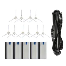 Vacuum Cleaner Sponge Filter Side Brushes Kit For Rowenta EXPLORER Series 20 Robot Vacuum Cleaner Spare Parts For Home