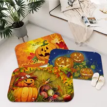 Vintage Cartoon Hand Painted Pumpkin Kitchen Mat Nordic Style Bedroom Living Room Doormat Home Balcony Modern Home Decor