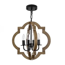 Vintage Wood Ceiling Chandelier American Rustic Chandeliers Living Dining Room Bedroom Kitchen Indoor Home Decor Fixture Lights