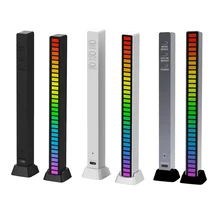 Voice-activated Rhythm Light Stick 32-Bit RGB Audio Spectrum Bar Pickup Ambient LED Display Rhythm Pulse Colorful Lamp for Car