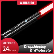 WANARICO 103cm Total Length Lightsaber RGB Heavy Dueling 15 Colors Change Laser Sword Volume Adjustment Force 10 Sound Fonts