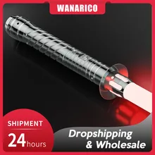 WANARICO RGB Smooth Swing Lightsaber 7 Sets Sound Effects Mode Laser Sword Metal Handle 15 Colors FX Duel USB Charging