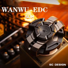 WANWU EDC Slim Ratchet Structure Fidget Spinner Gyro Metal Toy Anti Stress Gift Handspinner Metal Fidget Slider