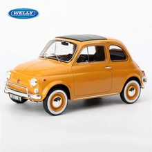 WELLY Large Size 1:18 FIAT 500L Alloy Car Model Simulation Diecast Metal Toy Vehicles Classic Car Model Collection Children Gift
