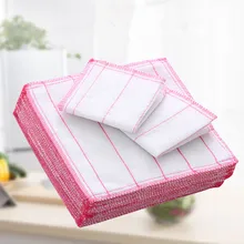 WHYOU 10pcs/Lot Dish Cloth Towel Rag Housework Cleaning Kitchen Utensils Towel Household Absorb Water Without Shedding Hair Oil