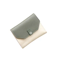 Wallets for Women Korean Square Small Wallet Short Folding Simple Fashion Ladies Card Holder Mini Wallet Trifold