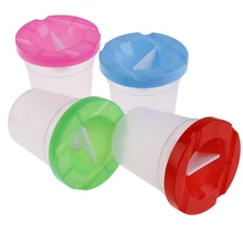 Water leakage prevention DIY Children Washing Cup writing brush Cup Paint Cup Painting Handmade Accessories Random delivery