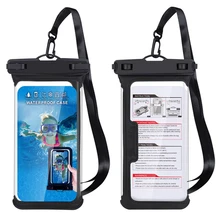 Waterproof Phone Pouch IPX8 Waterproof TPU Phone Case Bag with Lanyard for Outdoor Water Sports Kayaking Boating Swimming