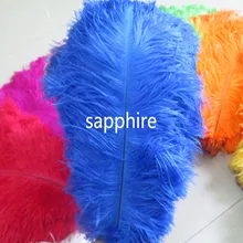 Wholesale 100pcs / lot Beautiful sapphire ostrich feathers 12-14 inches / 30-35 cm Wedding decoration