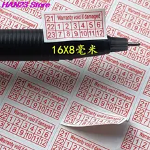 Wholesale 200pcs Year Red Color Rectangle Shape Fragile Label Warranty Void If Removed Sticker