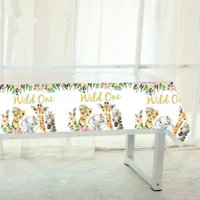 Wild One Birthday Party Decorations Kids Jungle Safari Animal Birthday Decoration First 1st Birthday Tablecloth gift bag Party