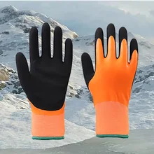 Winter Work Gloves Waterproof Nonslip Double Latex Thermal Gloves Hand Warmer Cold Weather Warehouse Agriculture Man Work Glove