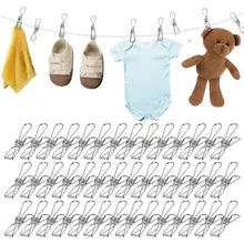 Wire Laundry Clips Stainless Steel Pegs Durable Stainless Steel Pegs Laundry Hangings Clips Easy To Use Multipurpose Wire Utilit
