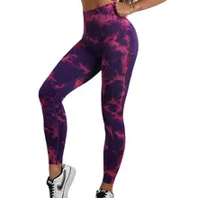 Women's Yoga Pants High Waist Leggings Washed Tie Dye Legging  Fitness Push Up Pants Gym Workout Tights For Women Sport Pants