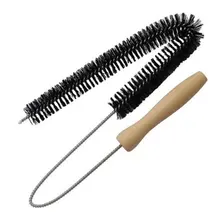 Wood Handle Long Cleaning Brush Water Pipe Drainage Dredge Tool Flexible Cleaner Brush Radiator Duster Long-haired Cleaning Dust