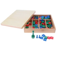 Wooden Montessori Math Toy Kids Baby Early Educational Toy Set - Stamp Game