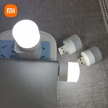XIAOMI Pocket Mini LED Night Lights USB Plug Lamp Power Bank Charging USB Book Lights Small Round Reading Eye Protection Lamps