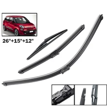 Xukey Windshield Wiper Blades For Fiat 500L 2012 2013 2014 2015 2016 2017 Front Rear Window Windscreen Wiper 26" 15" 12"