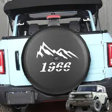 YIKUN 32" Spare Tire Cover for Ford Bronco 6th 2021 2022 Waterproof and Dustproof Protection Tires Oxford Cloth Material Reserve