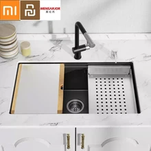 Youpin Mensarjor Multifunctional Nano Sink Nano Antifouling Coating Stainless Steel Sink With Chopping Board Drain Basket