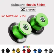 Z750 For KAWASAKI Z750 Z 750 2007 2008 2009 2010 2011 Motorcycle Accessoires Swingarm Slider Spools 10MM Stand Screws Cover