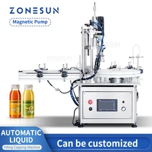 ZONESUN Automatic Filling And Capping Machine Magnetic Machinery Bottle Liquid Filler Pump Food & Beverage Production