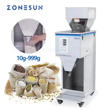 ZONESUN Food Weighing Packing Machine Granular Powder Materials Small Spare Parts Seeds Coffee Bean Filling Machine 10-999g