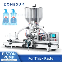 ZONESUN Pneumatic Paste Filling Machine Automatic Piston Pump Sauce Honey Peanut Bottle Beauty Cream Cosmetic Shampoo ZS-DTGT2